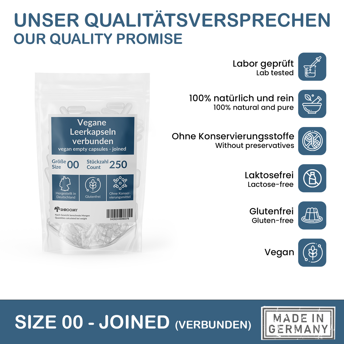 Größe 00 Leerkapseln (HPMC)