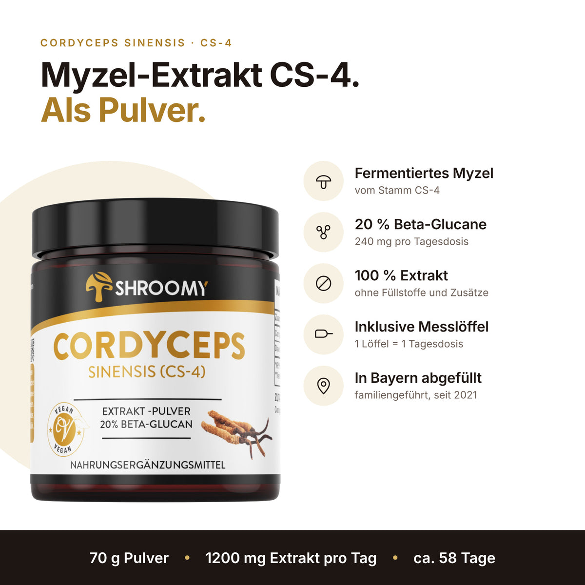 Cordyceps sinensis Pulver