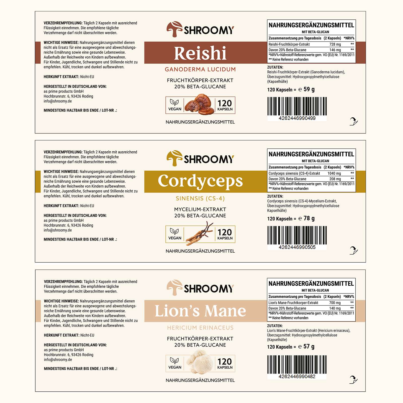 The SHROOMY Premium Collection