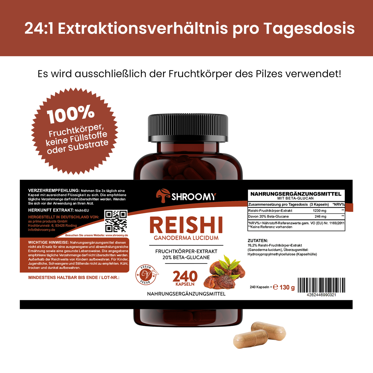 Reishi Kapseln Big Pack