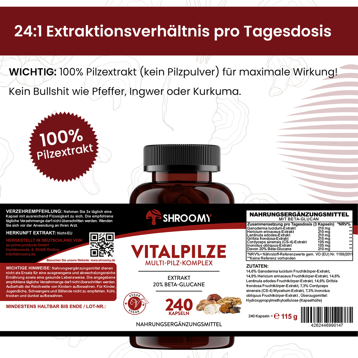 Vitalpilze Kapseln Big Pack
