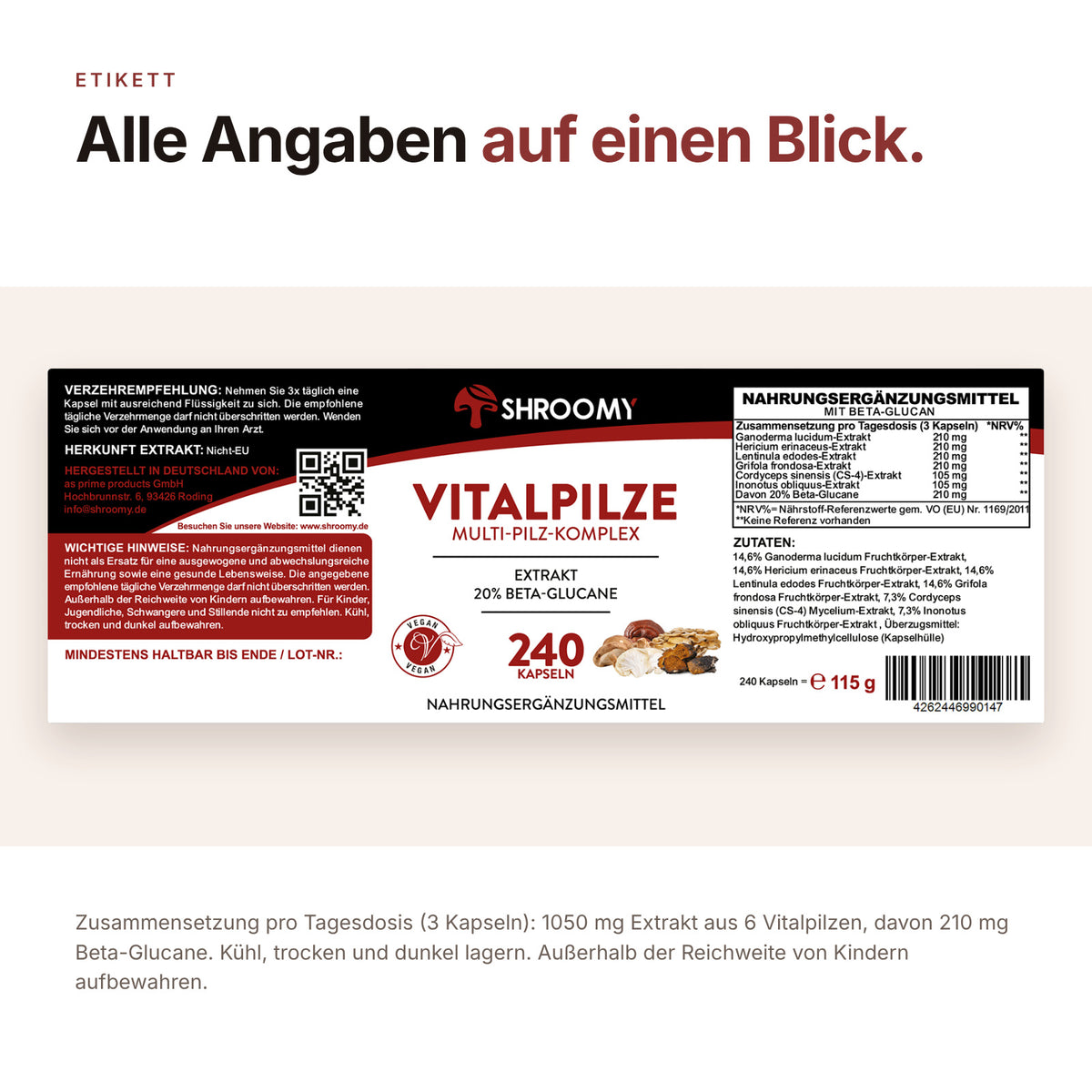 Vitalpilze Kapseln Big Pack